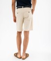 Bermuda chino droit avec ceinture tressée homme